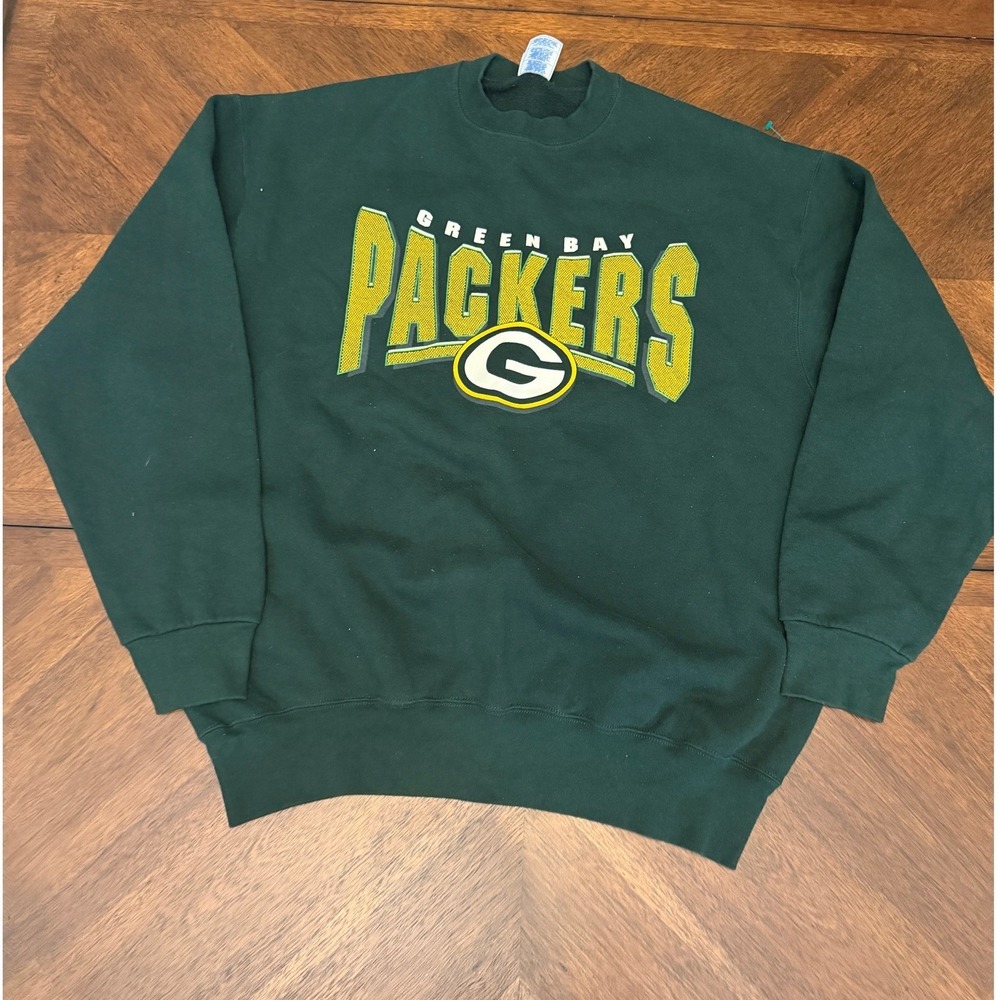 Vintage Pro Player Green Bay Packers Sweatshirt XXL Green Made in USA Crewneck